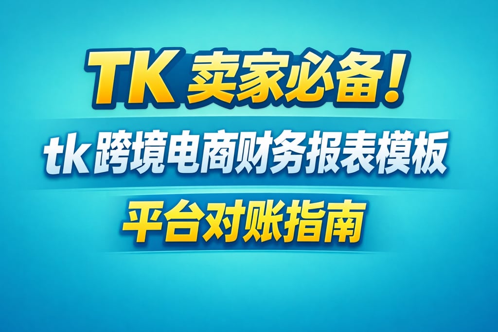 TK 卖家必备！tk 跨境电商财务报表模板，平台对账指南